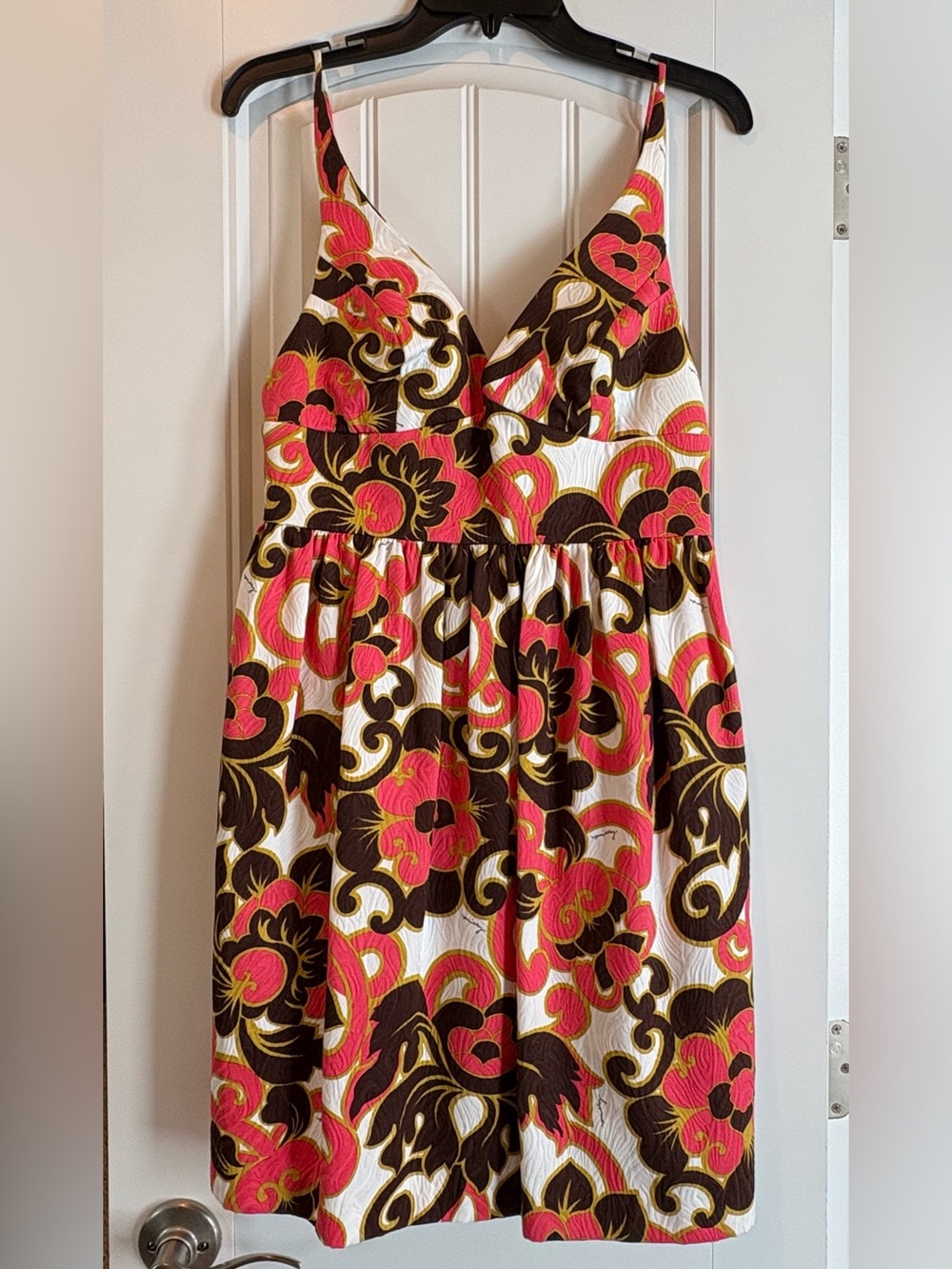 Milly Pink, Brown & White Floral Dress